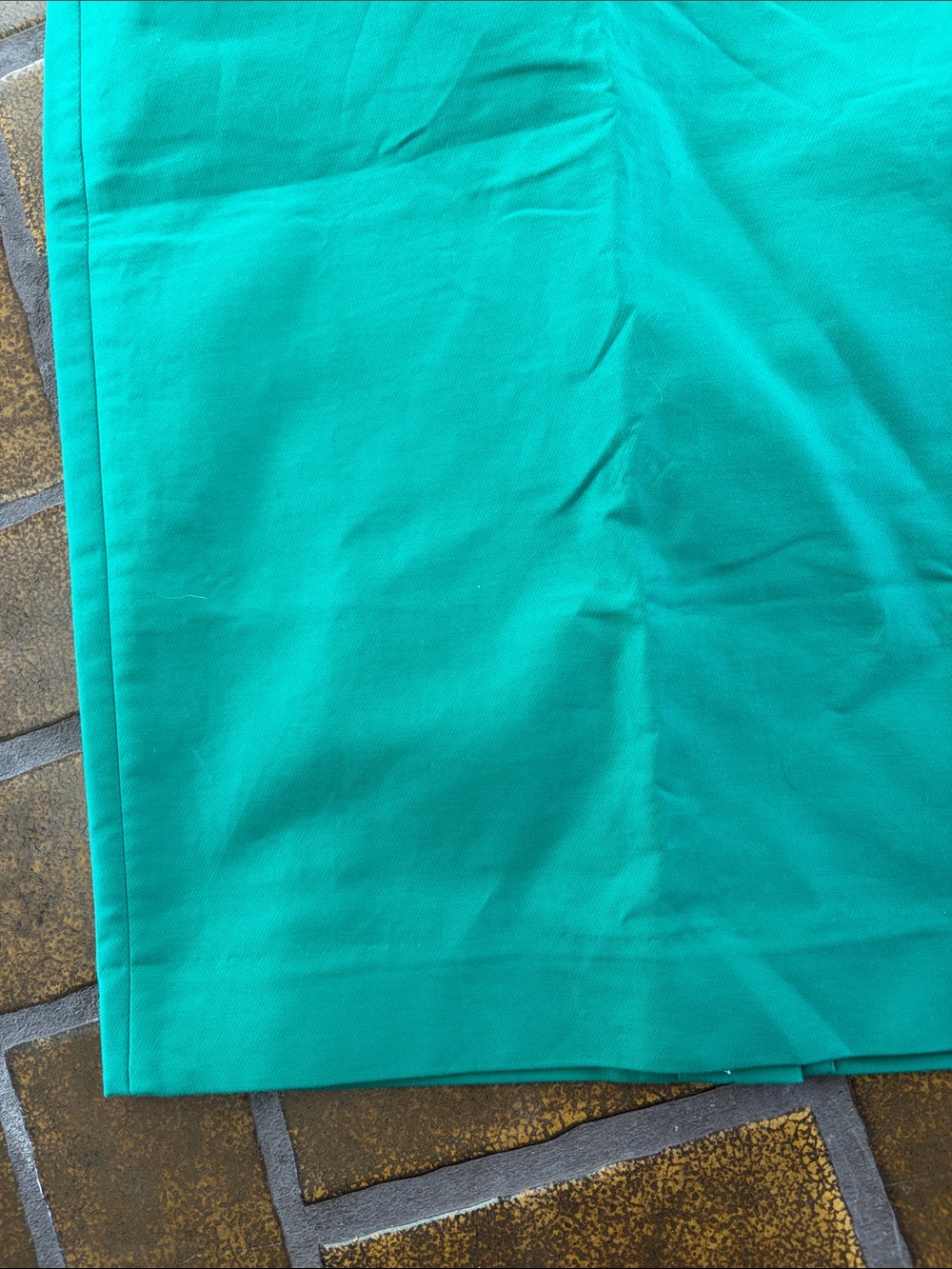 NWT J. Crew Green Classic Cotton Pencil Skirt - Picture 8 of 16